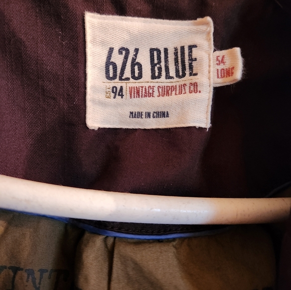 626 BLUE VINTAGE SURPLUS CO. Est. 94, size 54 long - Picture 4 of 5